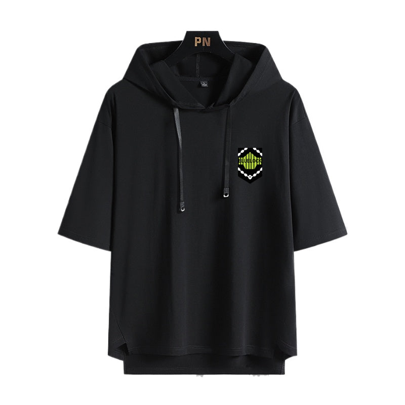 Nagi Anime Hooded Short Sleeve T-Shirt