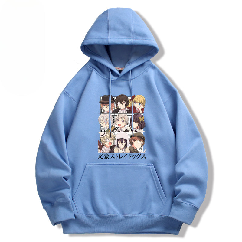 Trendy Anime Dazai Graphic Pullover Hoodie