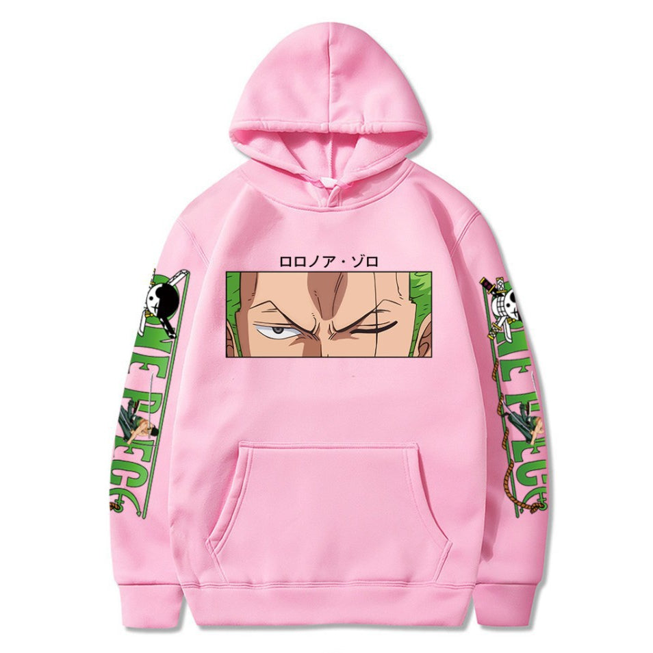 Unisex Zoro Graphic Print Relaxed Fit Hoodie