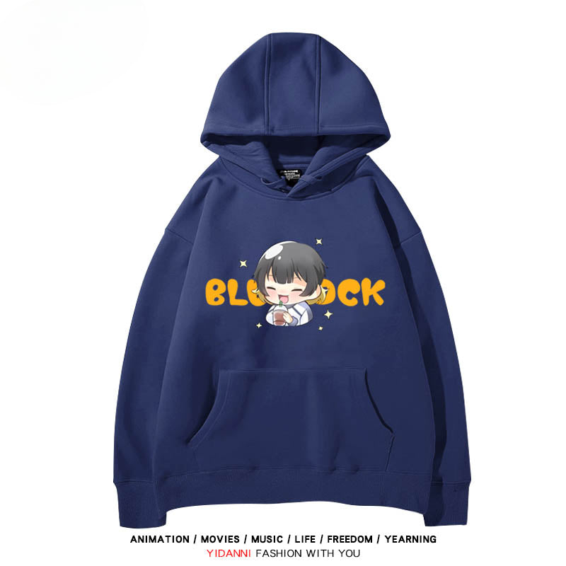 Cute Anime Graphic Print Pullover Hoodie