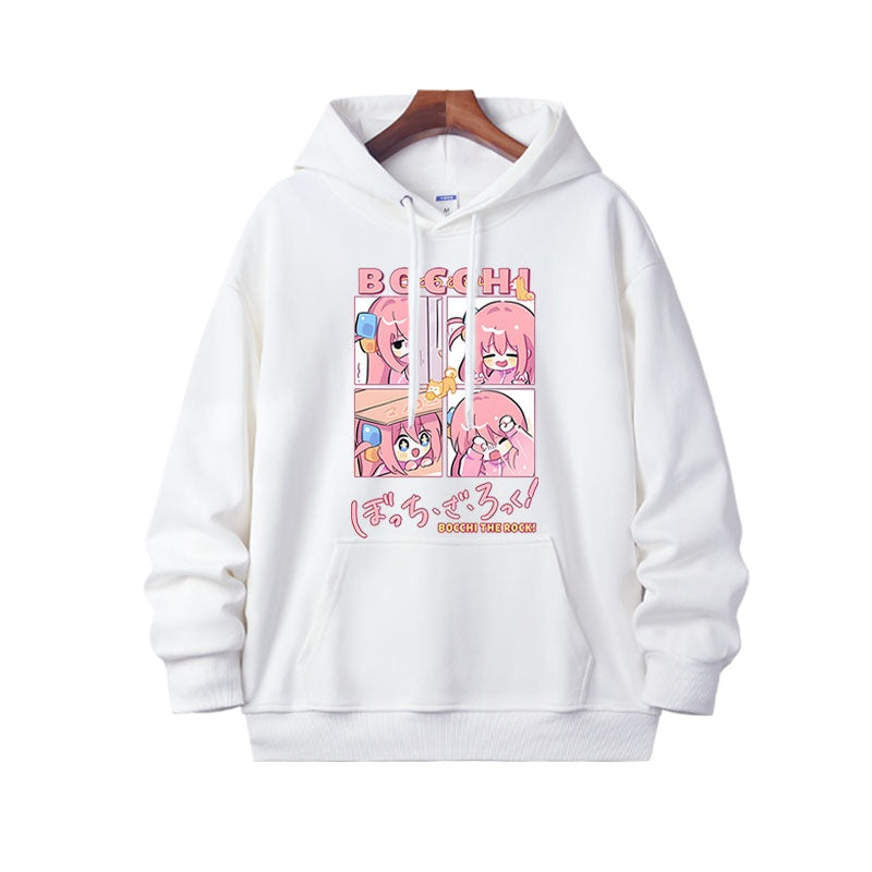 Bocchi Anime Graphic Pullover Hoodie