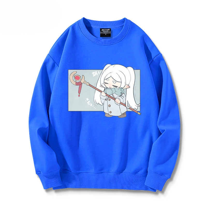 Women's Anime Printed Crew Neck Sweatshirt