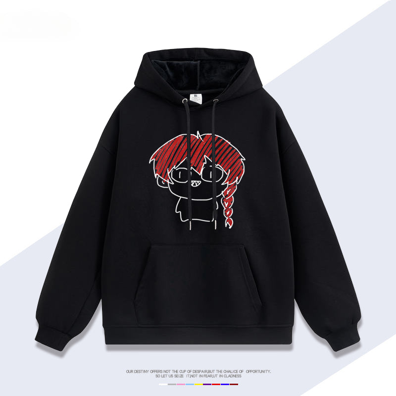Unisex Trendy Anime Loose Cotton Hoodie
