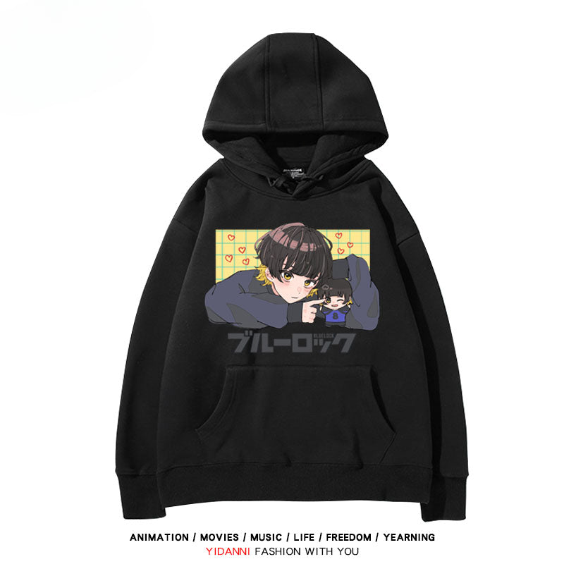 Men's and Women's Anime Printed Loose Hoodie