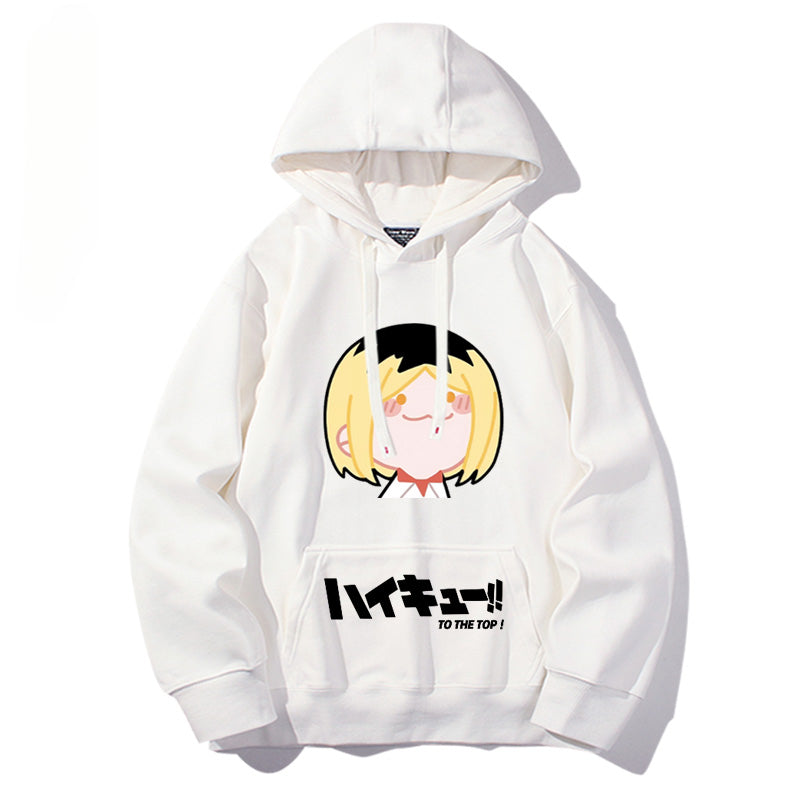 Cute Anime Pattern Printed Pullover Hoodie