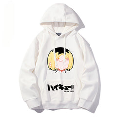 Cute Anime Pattern Printed Pullover Hoodie