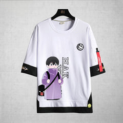 Unisex Anime Hinata Print Loose T-Shirt