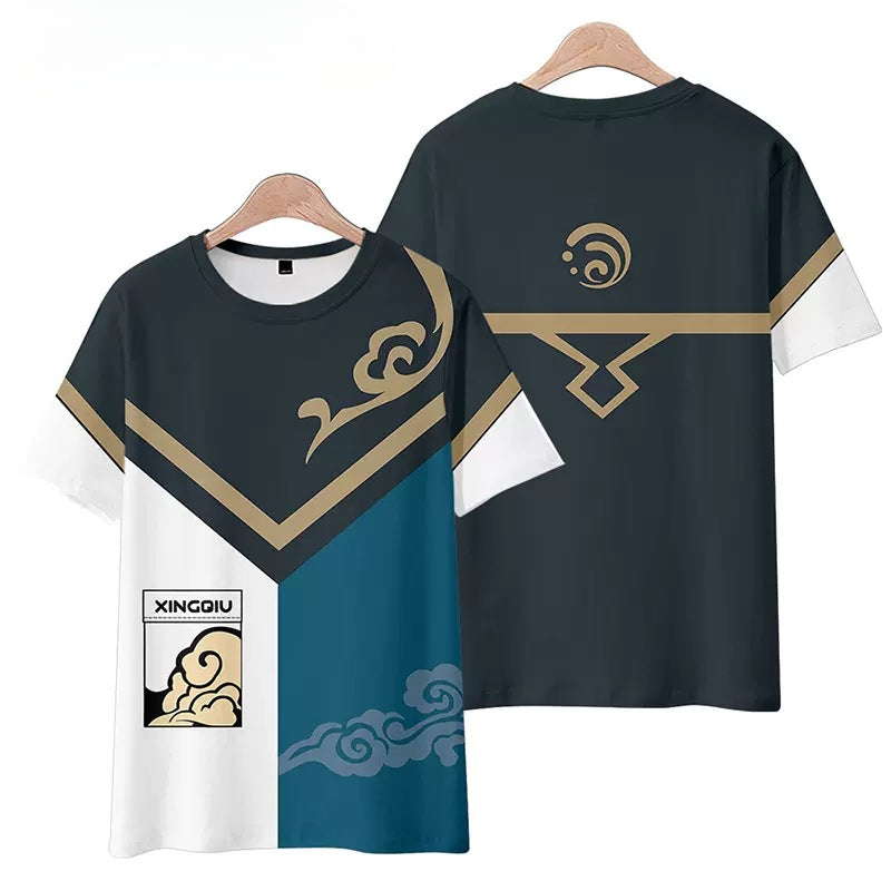 Summer Short-sleeved Game Cosplay 3D Shirt