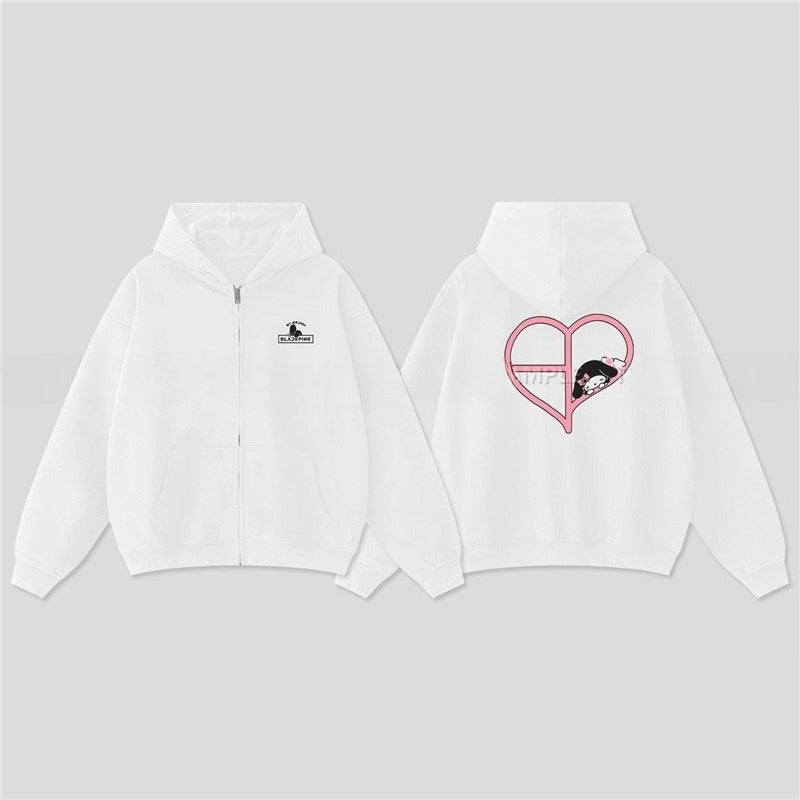 BP Melody Printed Zipper Hoodie