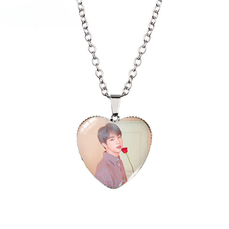 BTS Heart-shaped Necklace