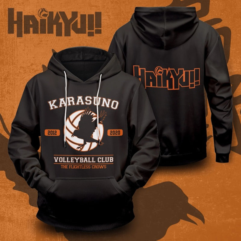 Unisex Karasuno 3D Print Pullover Hoodie