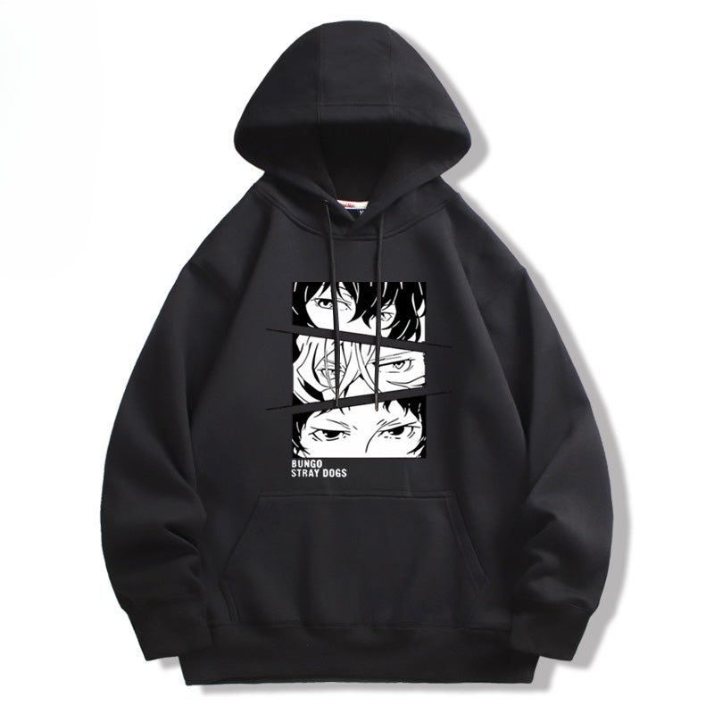 Trendy Anime Dazai Graphic Pullover Hoodie