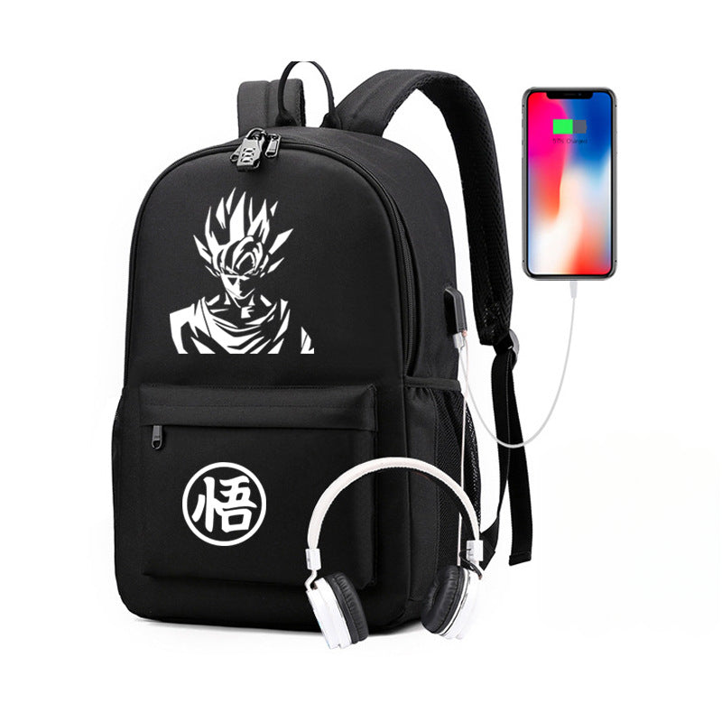 Goku Anime Pattern Large-capacity Backpack