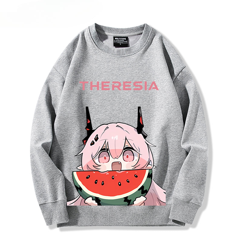 Casual Cute Game Theresia Print Sweatshirt