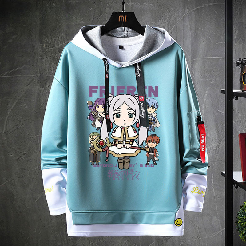 Unisex Anime Graphic Print Loose Hoodie