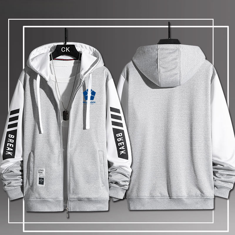 Trendy Anime Graphic Zipper Hooded Coat