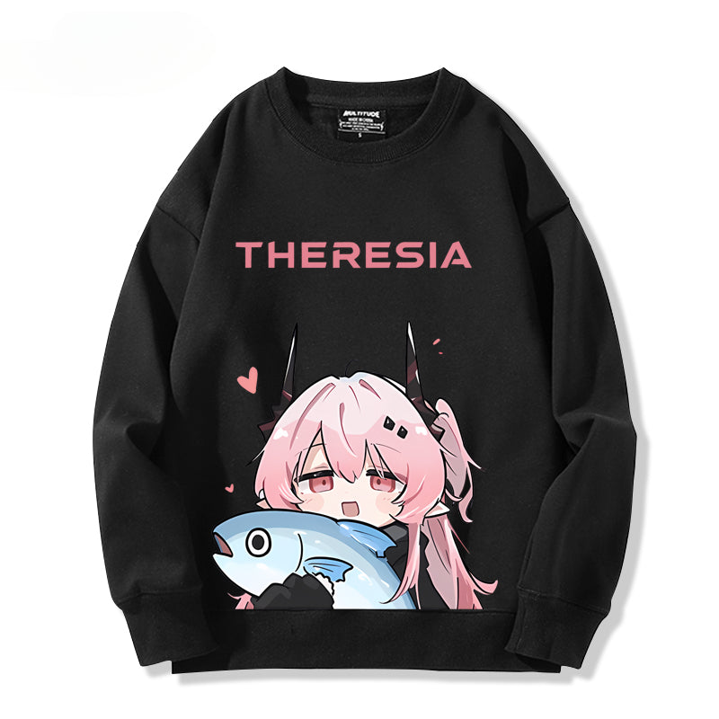 Casual Cute Game Theresia Print Sweatshirt