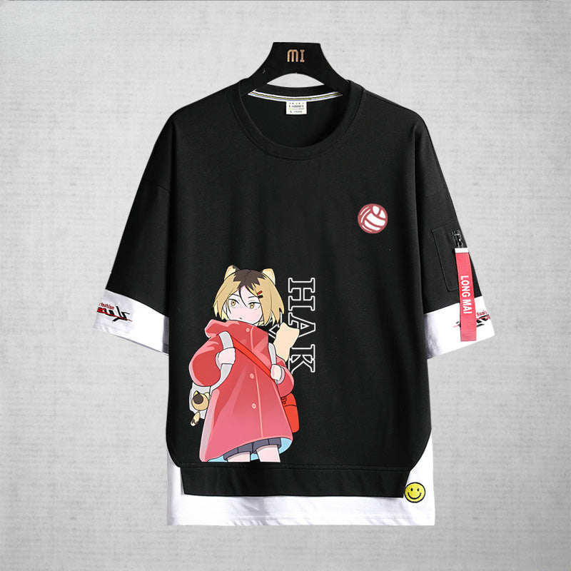 Unisex Anime Hinata Print Loose T-Shirt