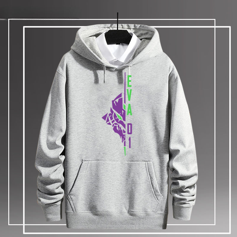 EVA-01 02 Print Men's Pullover Hoodie