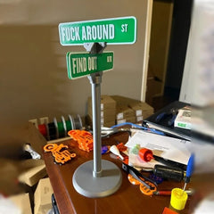 Fuck Around and Find Out Sign Desk Decora