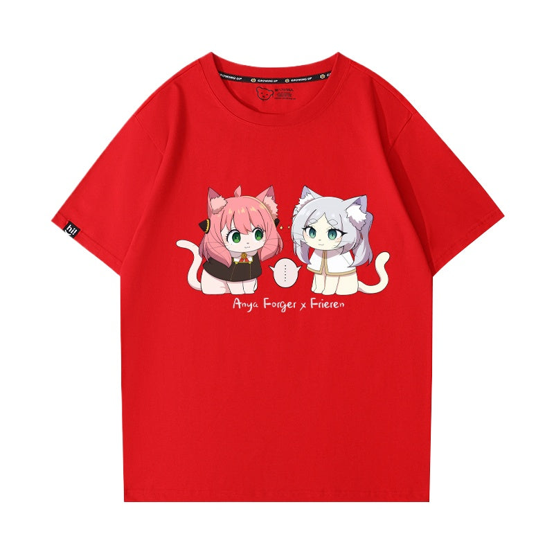 Women's Anime Short-sleeved Cotton T-shirt