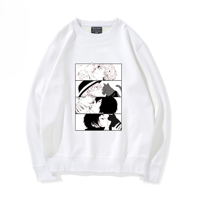 Casual Anime Pullover Round Neck Sweatshirt
