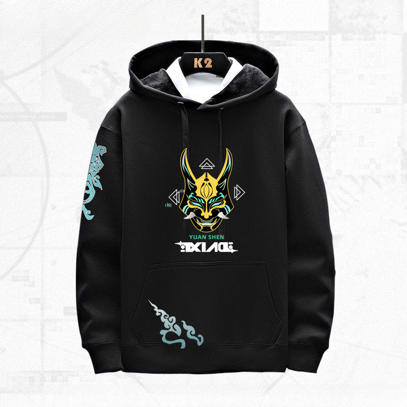 Unisex Xiao Game Print Casual Hoodie