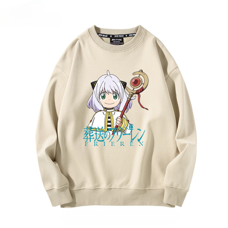 Trendy Anime Pattern Crew Neck Sweatshirt