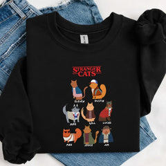 Stranger Cats Crew Neck Sweatshirt