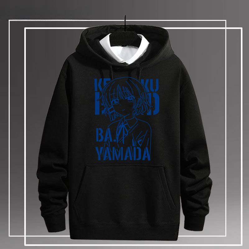 Unisex Anime Graffiti Print Loose Hoodie