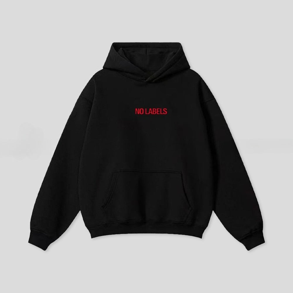 NO LABELS Embroidered Hoodie