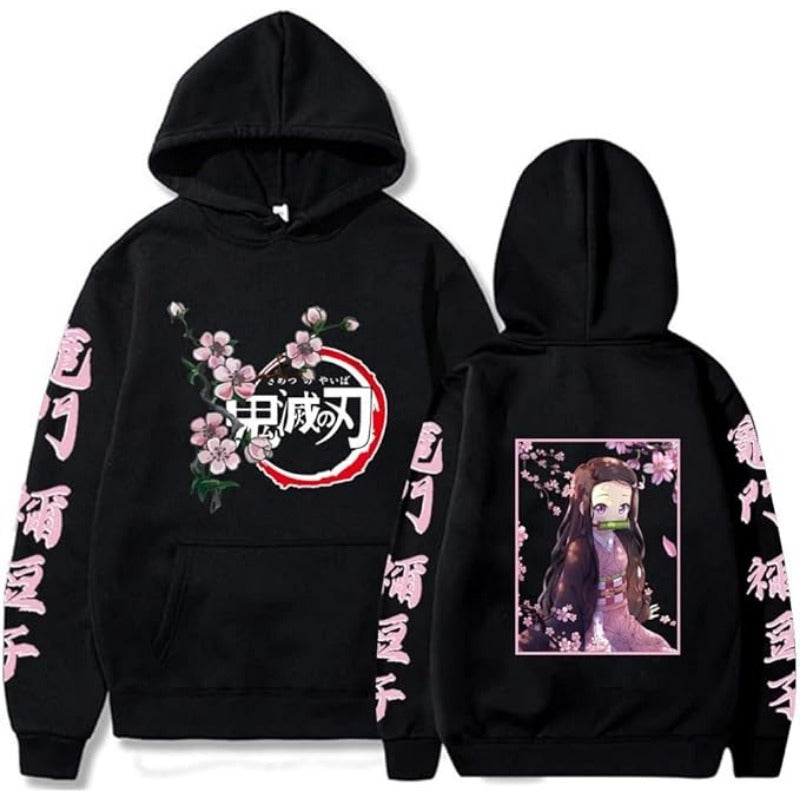 Unisex Anime Graphic Print Loose Hoodie