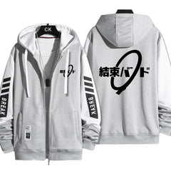 Trendy Bocchi Anime Logo Cos Zipper Hoodie