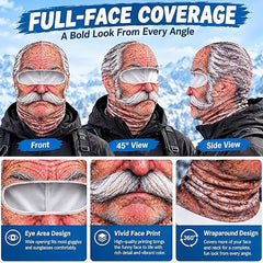 Funny Old Man 3D Ski Mask – Realistic Face Balaclava