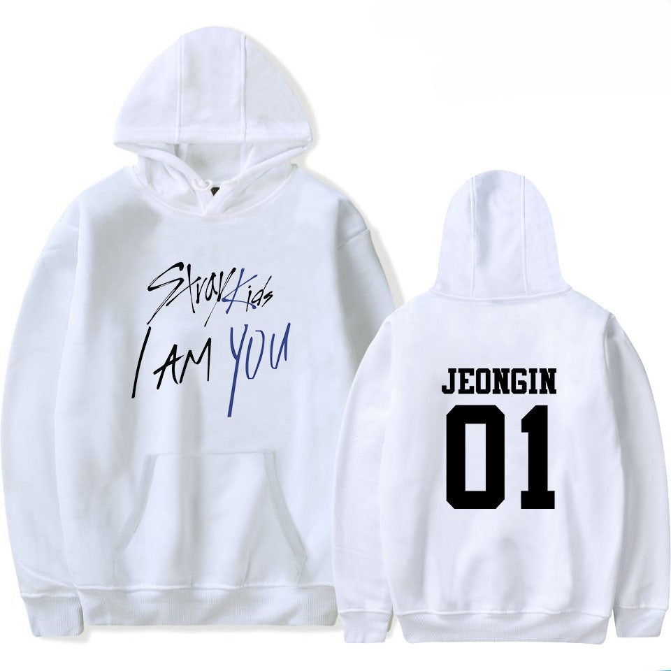 Unisex Trendy Kpop Letter Print Loose Hoodie