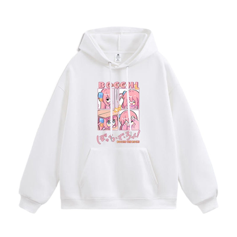 Casual Anime Hitori Printed Hoodie