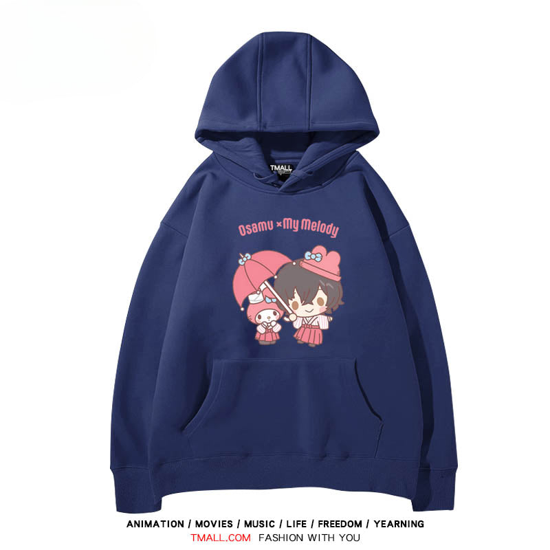 Men's and Women's Anime Printed Loose Hoodie