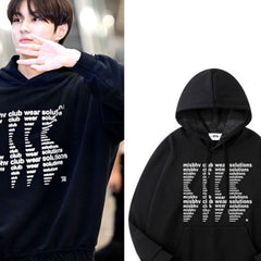 Men's and Women's Letter Printed Pullover Hoodie