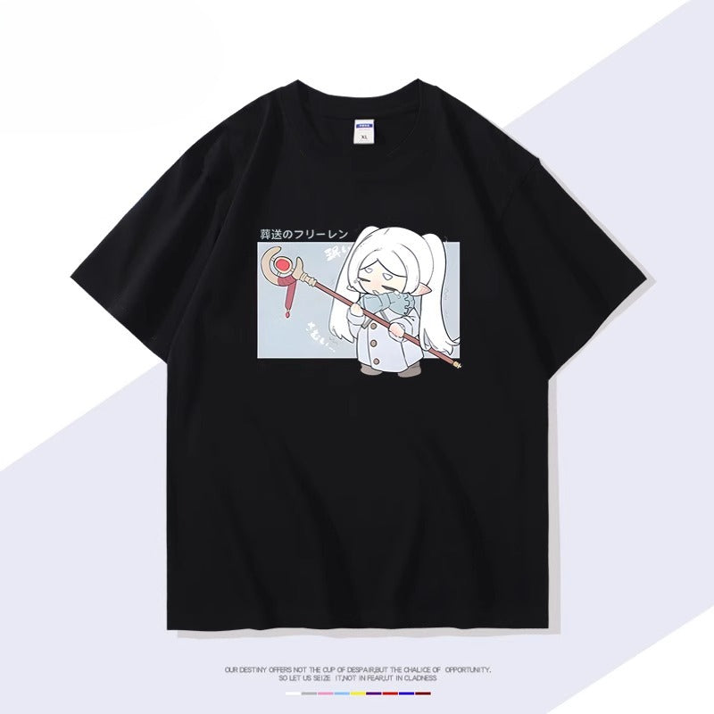 Cute Women's Anime Cotton Short-sleeved T-shirt