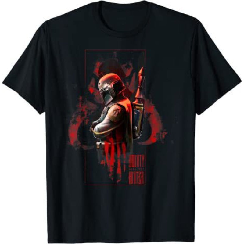 Men's Mandalorian Boba Fett Hunter Pattern T-shirt