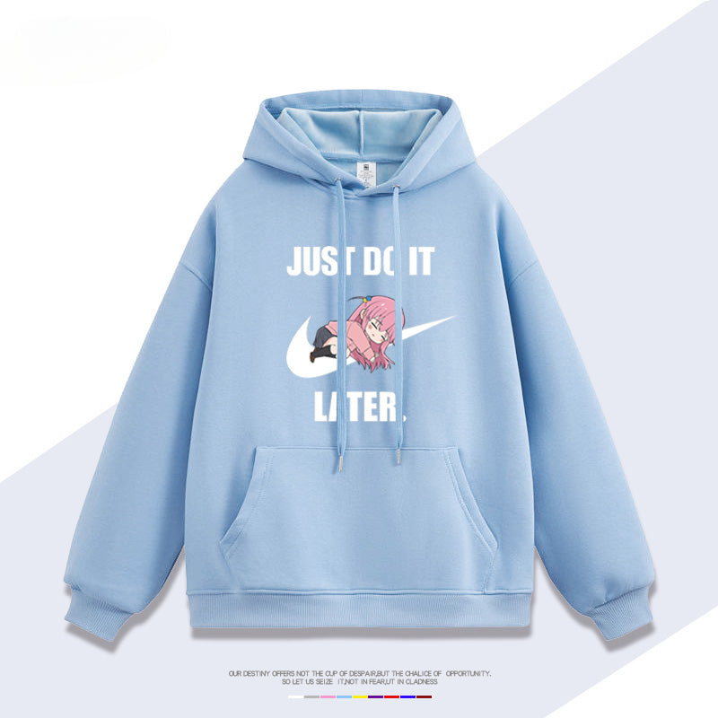 Hitori Just Do It Later Casual Hoodie