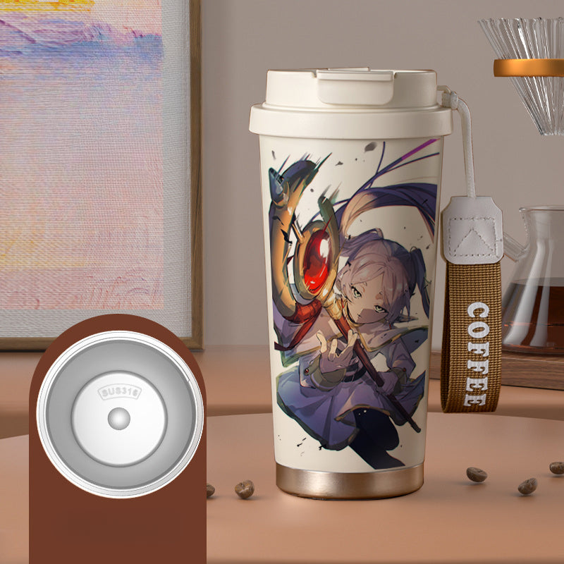Anime Printed Coffee Thermos Cup