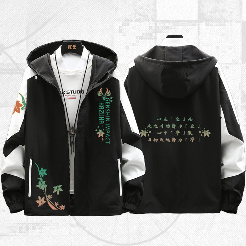 Unisex Game Pattern Thin Hooded Jacket