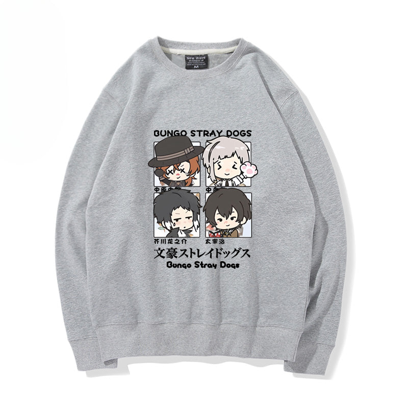 Casual Anime Pullover Round Neck Sweatshirt