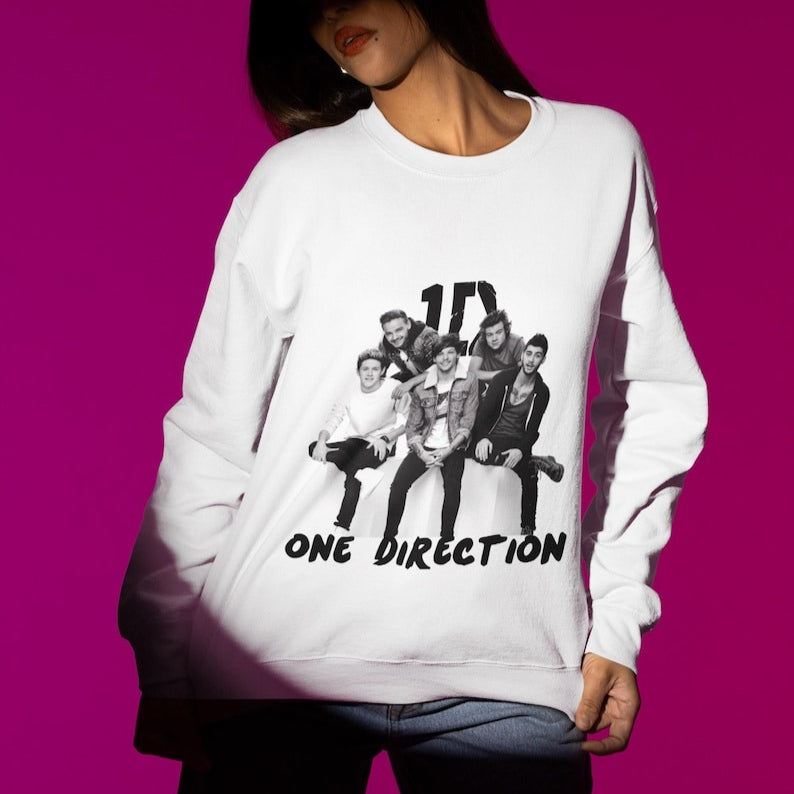 Retro Women's 1D Pattern Crew Neck Sweatshirt