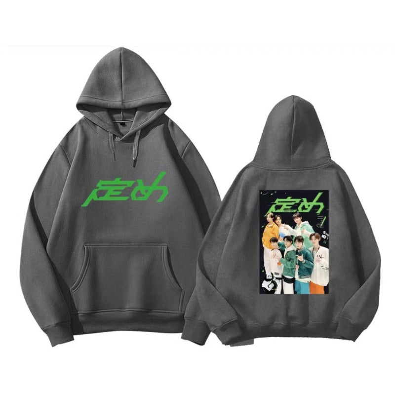 Unisex KPOP Poster Print Loose Hoodie