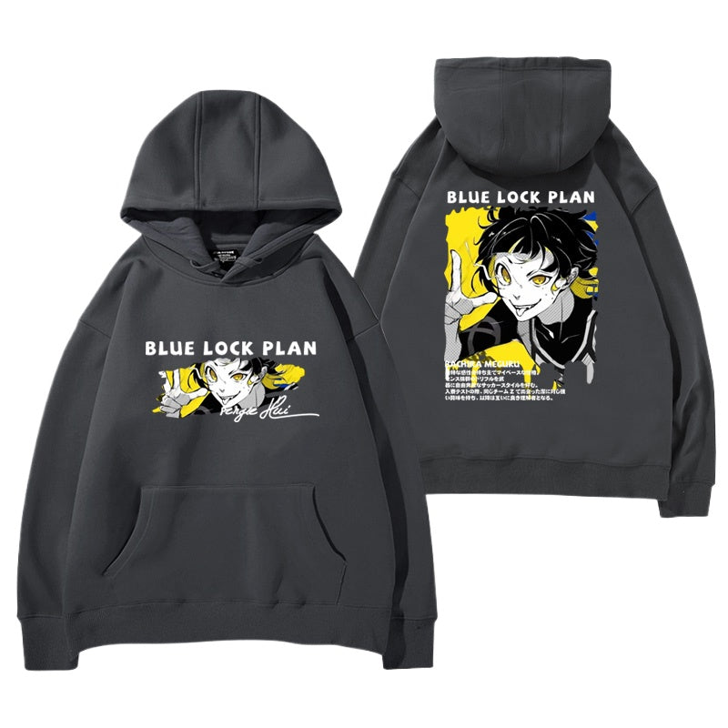 Casual Anime Graphic Print Pullover Hoodie