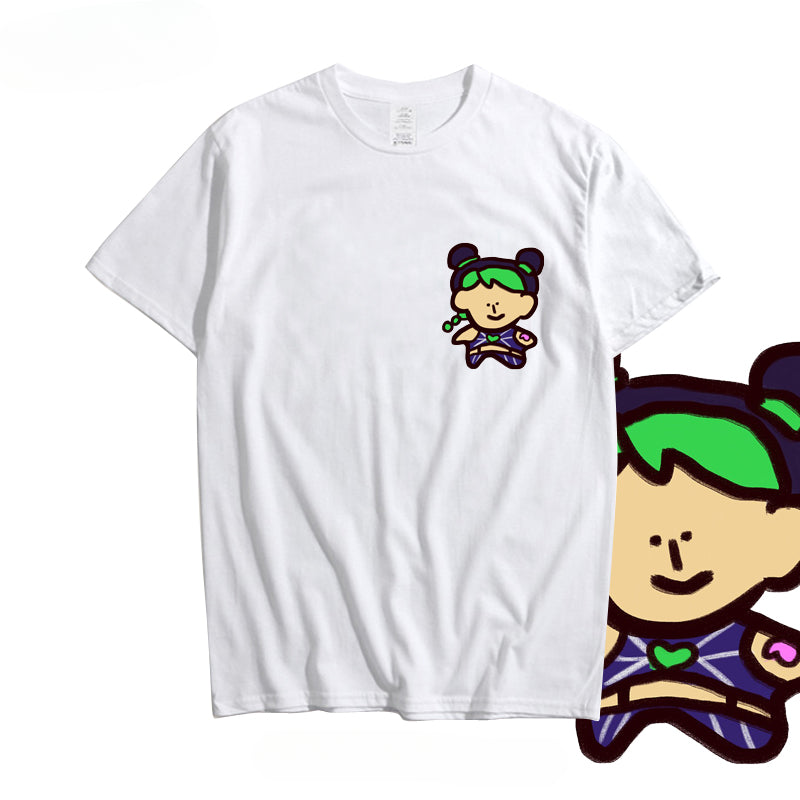 Unisex JOJO Cartoon Graphic Short-sleeved T-shirt