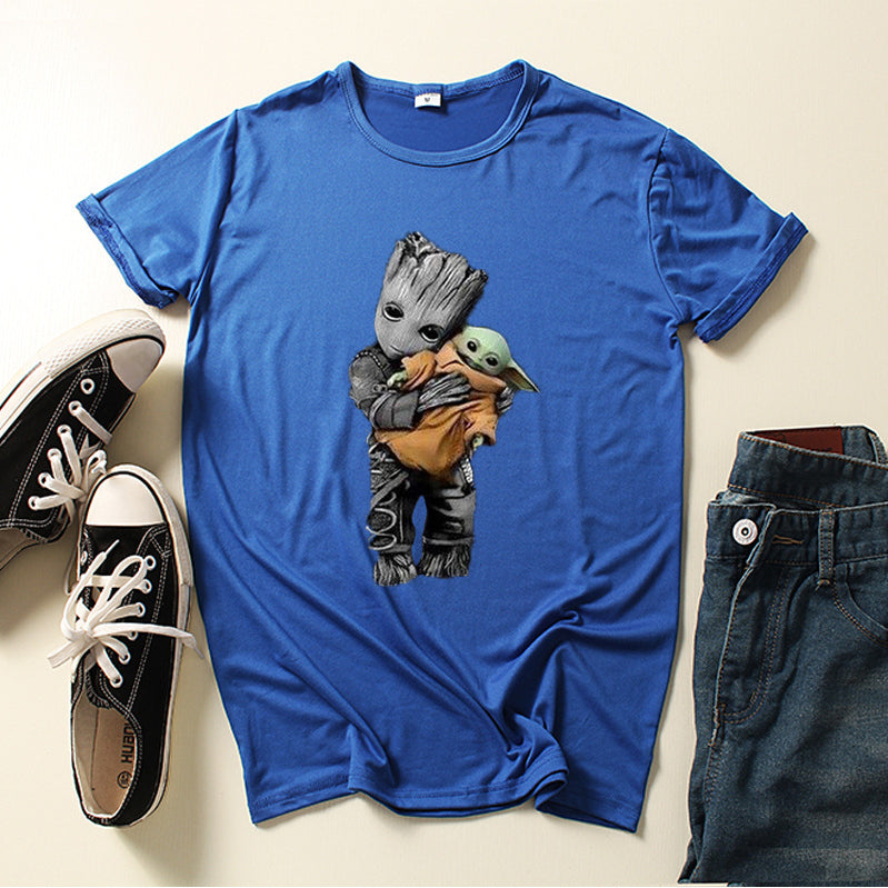 Casual Unisex Groot Printed Loose T-shirt