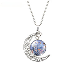 Kpop Moon Time Gem Necklace